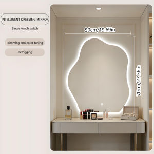 LED intelligent mirror touch screen three color adjustable lighting dressing table makeup mirror