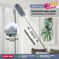 Kemoceng Teleskopik Pembersih Debu Gagang Panjang 2.8 Meter Sapu Microfiber Teleskopik Flexible Bisa Ditarik Ditekuk Alat Kebersihan Adjustable Membersihkan Langit Langit Atap Rumah Plafond Adjustable Deep Cleaning. 