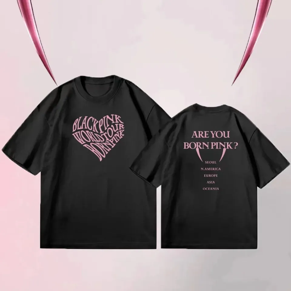 KPOP BLACKPINK BORN PINK Cotton T-shirt LISA JISOO JENNIE ROSÉ