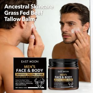 new Whipped Beef Tallow Men Face Body Cream Natural Grass Fed Tallow Anti-Dryness Lifting Firming Barrier Protect Daily Skin Care hot