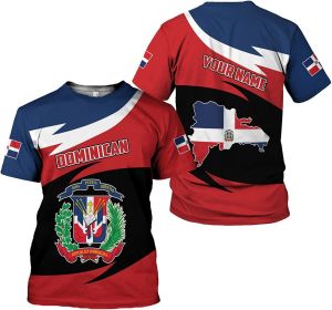 Dominican Republic Personalized Mens Fashion T-shirts Boys Loose Summer Casual Short Sleeve Tops O-neck Oversized Streetwear