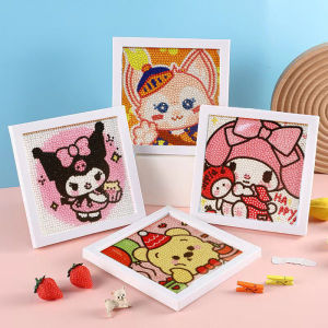 17*22CM Handmade DIY for Childrens Gifts Making Semi-finished Diamond Paintings Cartoon Stickers for Sanrio