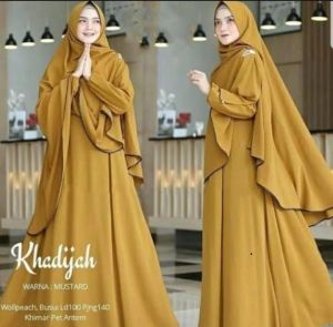 DAILY ONE [COD] - KHADIJAH SET SYARI / Gamis Wanita Terbaru 2024 / Gamis Set Hijab Wanita Dewasa / Gamis Wanita Simpel dan Elegan / Gamis Kondangan / Others