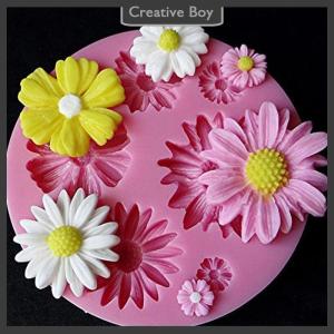 [Creative] 3D Sunflower Flower Petals Embossed Silicone Mold Fondant Cake Decor Tool