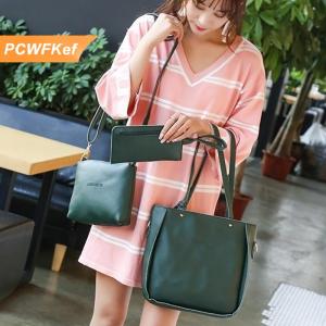【PCWFKef】 9 màu sắc phụ nữ da Túi thiết lập 4pcs Vai Túi Xách Túi Messenger Túi thiết lập