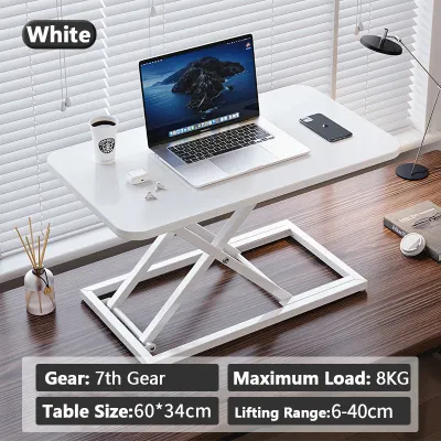 SAINTVILLA 32-inch Desk Riser Standing Workstation Height Adjustable Lift Desk with Keyboard Tray Ergonomic Sit-Stand Converter for Office & Home