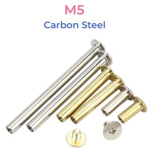 Nickel Plated Copper Plated Carbon Steel Binding Screws Nail Rivet M5 Studs Snap Rivets Books Butt Screw Photo Album Binding Screw