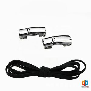 Time Zones เชือกผูกรองเท้า แบบแม่เหล็ก ยืดหยุ่น ใช้งานง่าย สีพื้น จํานวน 1 คู่ Shoelace