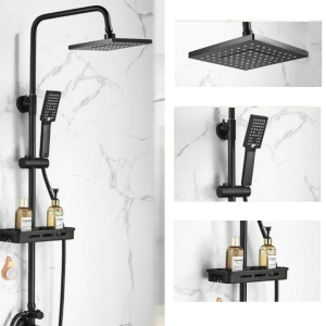Shower Tiang Set Panas-Dingin Shower Kamar Mandi Set 4 in 1 Dengan Faucet  sower satu set