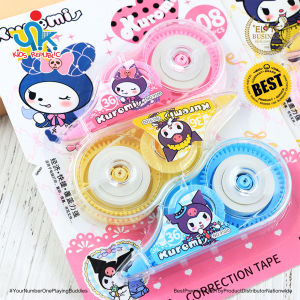 3pcs/Set Kuromi Kawaii Correction Tape Cute Stationery Back to School School Supplies