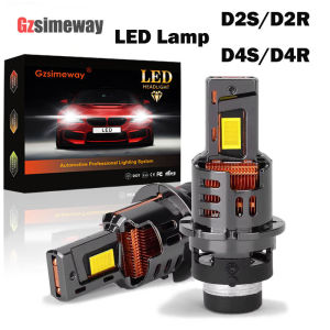 2 cái đèn xe ô tô D2S LED CANBUS D4S D1S D3S d5s D8S D2R Bóng đèn Đèn pha tự động 6000K Trắng 60000lm Kit để thay thế chuyển đổi HID đèn