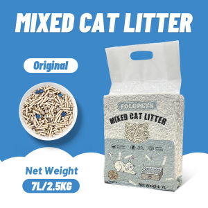 Mixed Cat Litter 7L/2.5KG Pure Natural Healthy Plant Deodorant Mix Tofu Cat Litter Food Grade Cat Litter Quickly Absorb Water Flushable Toilet Mix Cat Litter