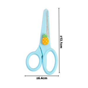Gunting Kertas Anak Warna POLOS Ujung Tumpul Safety Plastic Rounded Scissors Kids Safe - GP MALL