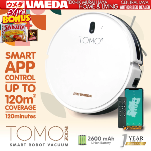UMEDA TOMO ZOOM Robot Vacuum Cleaner 2 in 1 Sapu Pel Vakum Debu Garansi Resmi 1 Tahun