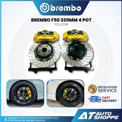 Brembo F50 330mm 4 Pot Red Yellow Blue Silver Black Green Brake Kits Caliper Rotor