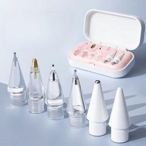 BK6H ถอดเปลี่ยนได้ ปลายดินสอปลาย กันกระแทก ป้องกันรอยขีดข่วน ปลายปากกาสไตลัส แฟชั่นสำหรับผู้หญิง พกพาได้ หัวปากกาแท็บเล็ต สำหรับ Apple pencil สำหรับ Apple pencil