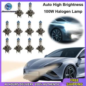 Winnereco 10Pcs H4 Halogen Headlight Bulbs 12V 100W Car Halogen Headlight 6000K Super Bright Car Light 2500LM High Low Beam