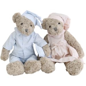 42cm Teddy Bear Toys in Pajamas For Boy Girl Baby Kawaii Stuffed Plush Toy Baby Appease Doll with Hat Children Kids Birthday Gifts