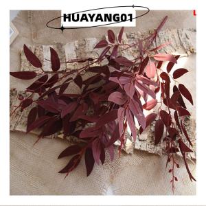 HUAYANG01 [HOT FASHION] artificial leaves bouquet willow wedding backdrop faux foliage home decor