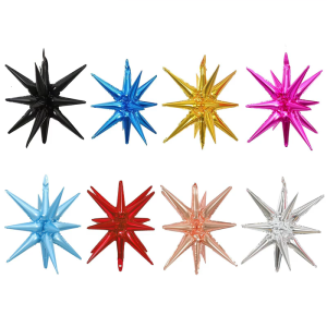 20pcs Exploding Star Balloons From Aluminum Foil With Glossy Finish For Parties Anniversaries And Festival Event