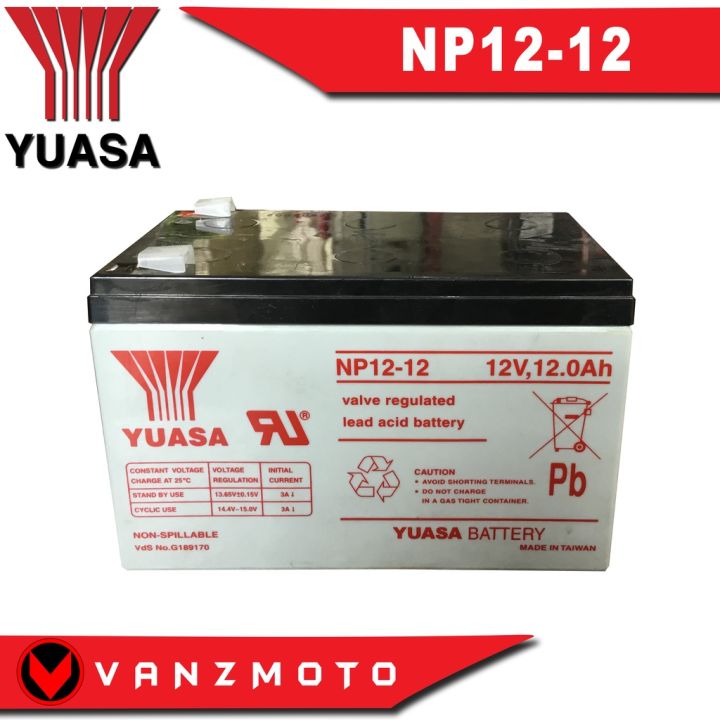 Yuasa VRLA Battery NP1212 (12v 12ah ) for UPS, Solar, Toys, EBike