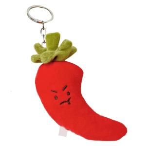 Soft Garlic Plush Backpack Keychain Pendant for Unique Bag Decoration Colorful Keyring Charm Cartoon Shoulder Bag