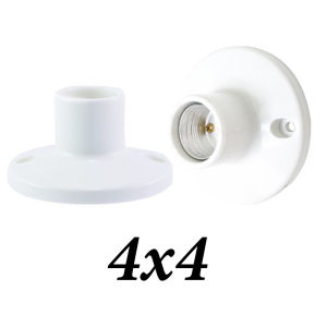 Oryx Ceiling Receptacle E27 Socket 2" 3" 4" Plug Adapter Round Plastic Base 1PCS