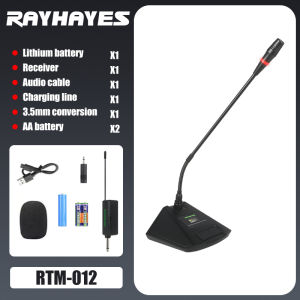 RAYHAYES Professional Wireless Microphone with Adjustable Gooseneck for Conferences Metting