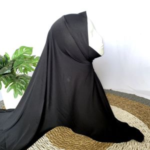 Jilbab Instan Dagu Malaysia Jersey / Hijab Bergo Dagu Malaysia Jersey Size L / Jilbab Inara Instan Malay Soft Ped Menutup dada Premium