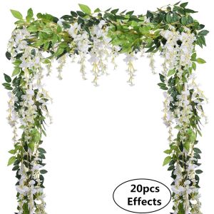 2M Vines Leaves Decor garland Hanging Plants Artificial Flowers Fake Wedding Decor Party