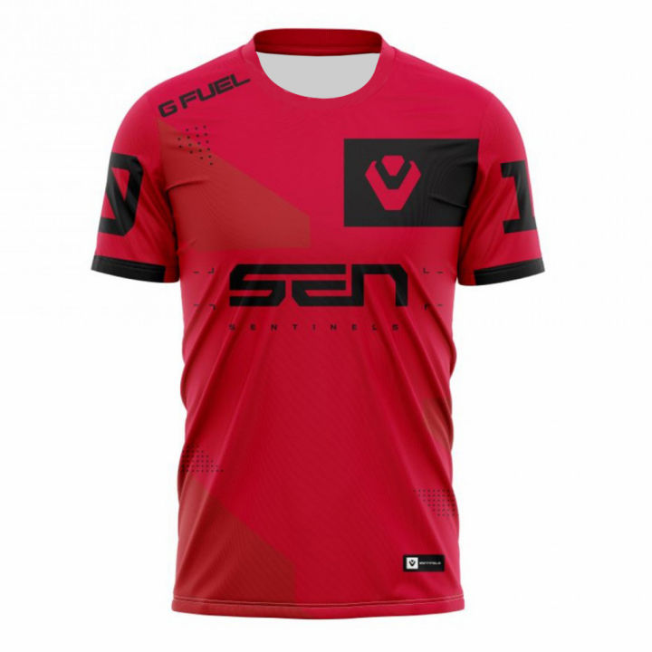 New FashionTeam Sentinels Valorant Jersey For Men Fans T-Shirt Fashion ...