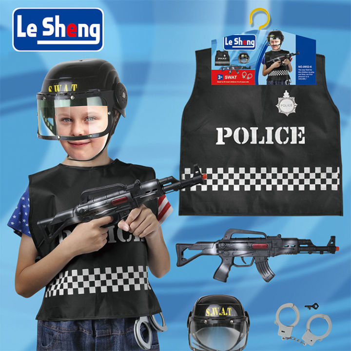 LESHENG factory direct sales children's police uniforms, SWAT uniforms