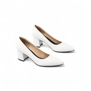 Giày Cao Gót Đế Vuông 5cm Mũi Nhọn Basic Pixie P055