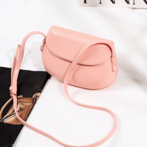 COSE Fashion Design Candy Color Shell Bag Korean Style PU Leather Versatile Saddle Bag Luxury Sense Solid Color Flap Crossbody Bags Girls
