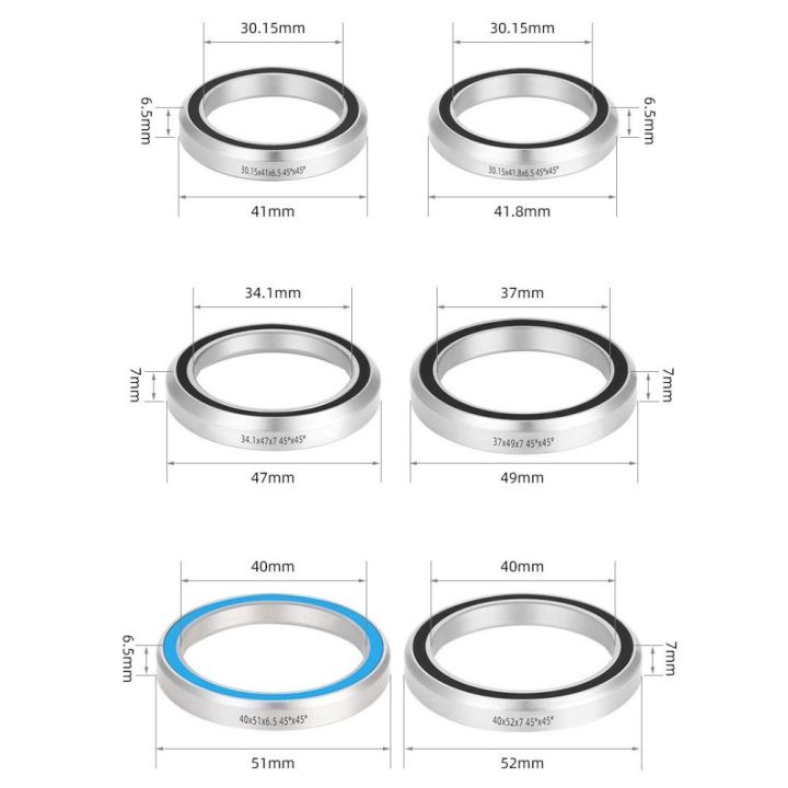 LITTLEX%20TOOPRE%20Bike%20Headset%20Bearing%20Wear%20Resistance%20Steel%20Bike%20Repair%20Parts%20General%20Steering%20Bearings%20Bicycle%20Accessories%20-%20Image%202