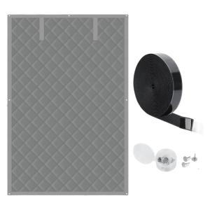 Thick Cotton Oxford Fabric Window Curtain Thermal Windproof Insulating For Cold Climate Noise Control And Warmth