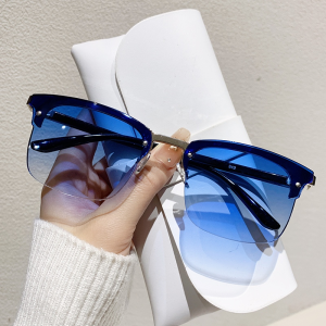 Korean fashion trend metal large frame pilot sunglasses#312