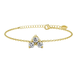 Her Jewellery Troika Bracelet - Luxury Crystal Embellishments plated with 18K Gold
