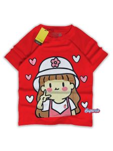 Baju anak perempuan 1-8 tahun Kaos anak cewek distro kartun princess PISS LOVE MERAH kaos oblong girl Bandung Abadigrosir