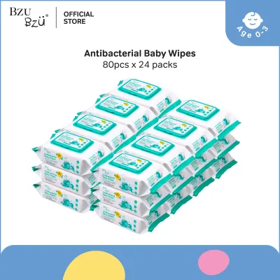 [BUNDLE DEAL] BZU BZU Anti-Bacterial Baby Wipes 80pcs x24