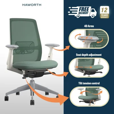 Soji Office Chair - Haworth (Free Delivery + Free Chair Assembly) Delivery Within 1 Week