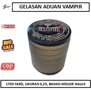 Gelasan Vampir Senar 0.25 Tajam Benang Layangan Sukhoi Seot Main Tarik Jepret Panjang 1700 Yard