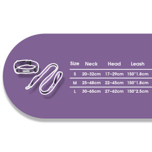 Hamshmoc Vòng cổ cho chó bộ dây xích chức năng kép hai tay cầm điều chỉnh 360 xoay phản xạ