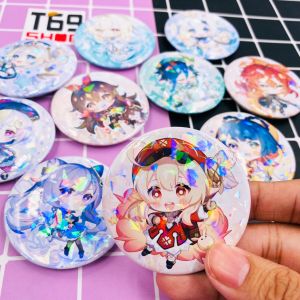 [Tặng bao bảo vệ] Huy hiệu game Genshin Impact có hiệu ứng lấp lánh - Size 5.8cm [T69 Shop]