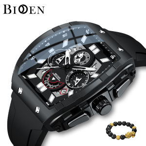 Biden Jam Tangan Pria YNR026 Anti Air Tali Silikon Olahraga Jam Tangan Cowok Gelang Gratis