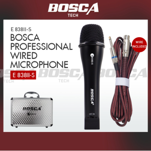BOSCA Hi-fidelity Uni-directional Dynamic Professional Wired Microphone System 6m Cable E 838II-S