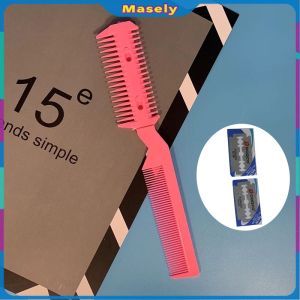 Masely Trimmer Comb Hair Razor Comb Professional Styling Tool with 2 Blades