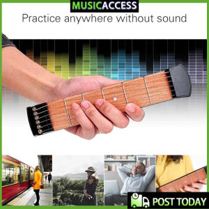 Portable pocket guitar neck chord trainer acoustic guitar practice tool suitable for beginners black