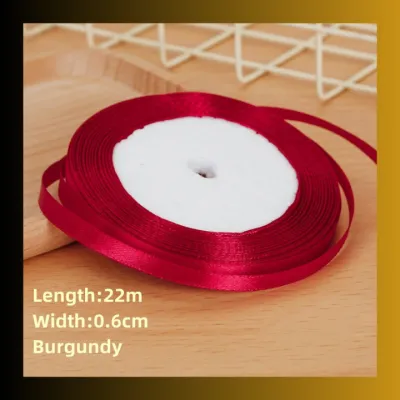 WrapNStyle 25Yards/Roll 6mm ribbon satin ribbon decorative ribbon gift packaging Ribbons roll