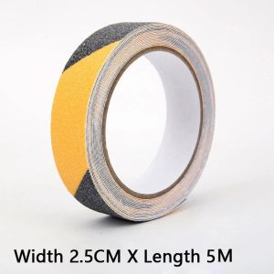 5M Yellow and Black Non Slip Tape Safe Walk Outdoor Abrasive Adhesive For Stairs Safety Tread Step Indoor Caution Warning Tape